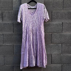 Vintage Purple Lace Sports Club Dress Medium